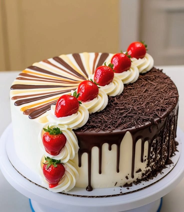 Torta Morango com Chocolate